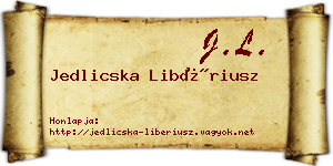 Jedlicska Libériusz névjegykártya